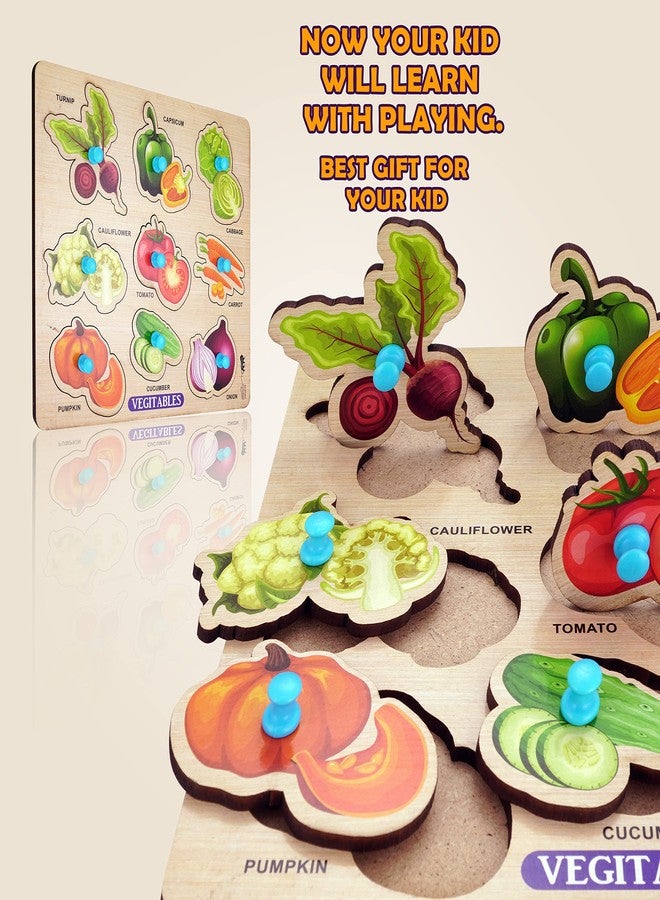 HIGHROOF® Kids Fort Pre Nursery Educational Jigsaw Puzzles for Adults Kids Learning Toys Kit Board Game 3 pcs Set of Insects Monuments of India & Vegetables Educational Toy - Image 4